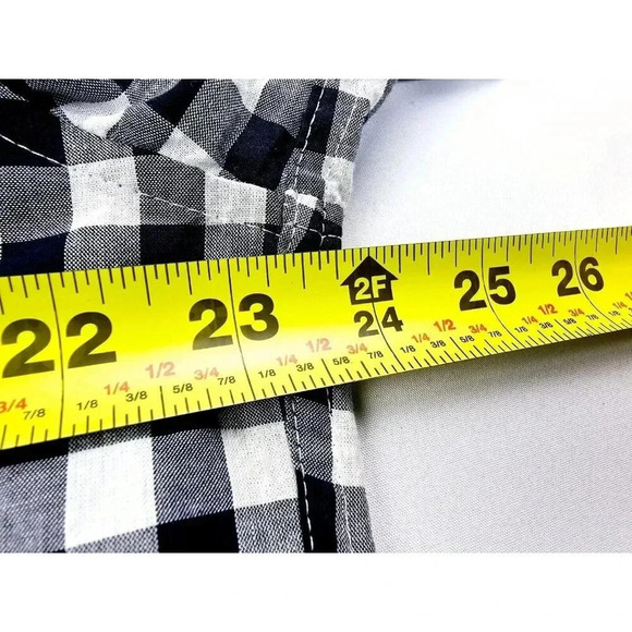 J. Crew Classic Stretch Size Medium Mens Black White Check Button Down Shirt NWT - Picture 2 of 12